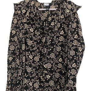 Floral DKNY blouse in excellent condition. M